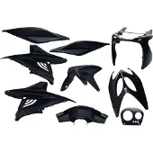 Edge plaatwerkset yamaha aerox 9-delig zwart-metall