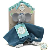 Meiya & Alvin knuffeldoekje Alvin de olifant grijs/blauw 27 cm