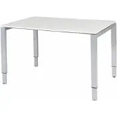 Schaffenburg Verstelbaar Bureau - Domino 120x80 wit - alu frame