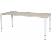 Schaffenburg Verstelbaar Bureau - Domino 180x90 Eiken - wit frame