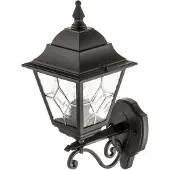ELSTEAD Wandlamp buiten Norfolk NR1, dimbaar, zwart, Glas, Antiek, Wandlamp buiten