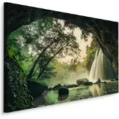 Karo-art Schilderij - Waterval in Thailand, premium print
