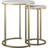 CosmoLiving by Cosmopolitan Amelia-NestingTables - Wit Marmer/Goud