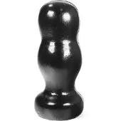 Dark Crystal Bollen Buttplug 14,5 x 6 cm - zwart