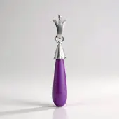 Cavill - Zilveren Hanger - 925 Sterling Zilver Gerhodineerd - Phosphosideriet 18 ct - Druppelvorm Paars - Elegant Dames Sieraad - Handgemaakt
