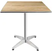 Bolero Horeca Terras Tafel met houten blad 70x70 cm