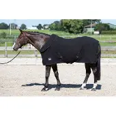 Harry's Horse Fleecedeken met oprolbare nek 215cm Jet-black (zwart)