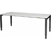 Schaffenburg Verstelbaar Bureau - Domino 200x80 wit - zwart frame