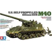 Tamiya Modelbouwpakket Auto - 35351 155mm Self Propelled Gun M40 Plastic - 1:35 - Modelbouw