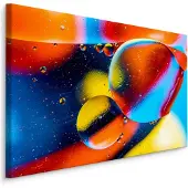 Karo-art Schilderij - Kleurrijke Druppels, Multikleur, Premium Print
