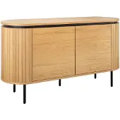 Riess Dressoir ATELIER 120 cm, natuurlijke eikenhoutlook met zwarte poten - 47452