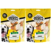 Voskes 2x Hondensnacks Blanke Kauwknopen Met Kip 10 stuks