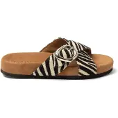 Lazamani Slippers Dames Wit Textiel | Maat 40