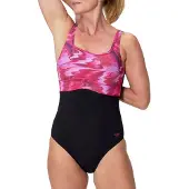 Speedo Print Contour Eclipse Swimsuit Roze UK 38 Vrouw