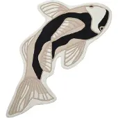 Broste Copenhagen Koi vloerkleed 97x130 cm Black-beige