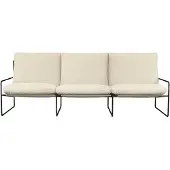 Ferm Living Desert 3-zitsbank voor buiten Pure Bouclé Off-White | Black
