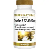 Golden naturals Vitamine B12 6000mcg (180 zuigtabletten)