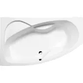 Hak Handelsagentur Koch Mamba L asymmetrisch bad 160x95x45cm, wit