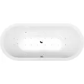 Polysan Viva O whirlpoolbad, 175x80x47cm, Active Hydro-Air, chroom