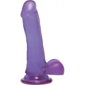 Doc Johnson 6.5 Inch Slim Cock with Balls - Purple