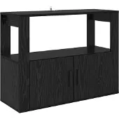 vidaXL Dressoir Zwart eiken 80 x 30 x 60 cm Bewerkt hout