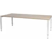 Schaffenburg Vergadertafel Domino - 200x100 Havana Kersen - wit frame