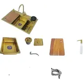 OEM Keukenwastafel, roestvrij staal, model met één kom, 68x46 cm