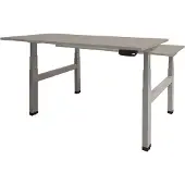 Schaffenburg Dextro Plus Duo Zit-sta-bureau Rechthoekig H-Frame 1.400 (B) x 800 (D) x 645 (H) mm Melamine