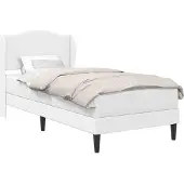 vidaXL Bedframe met hoofdeinde Wit 80 x 200 cm Kunstleer