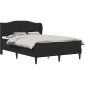 vidaXL Bedframe met hoofdeinde Zwart 140 x 190 cm Fluweel