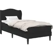 vidaXL Bedframe met hoofdeinde Zwart 90 x 200 cm Fluweel