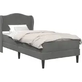 vidaXL Bedframe met hoofdeinde Donkergrijs 90 x 190 cm Fluweel