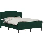 vidaXL Bedframe met hoofdeinde Donkergroen 160 x 200 cm Fluweel