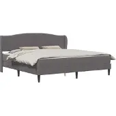 vidaXL Bedframe met hoofdeinde Grijs 180 x 200 cm Kunstleer