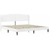 vidaXL Bedframe met matras Wit 200 x 200 cm Kunstleer