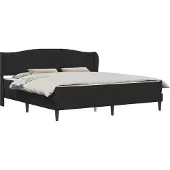 vidaXL Bedframe met hoofdeinde Zwart 180 x 200 cm Fluweel