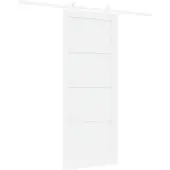vidaXL Schuifdeur Wit 83 x 202 cm Massief grenenhout