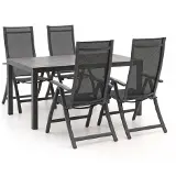 Bellagio + 10% kassakorting | Trappeto/Menzano 160cm dining tuinset 5-delig verstelbaar