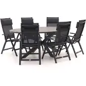 Bellagio + 10% kassakorting | Avenza/Fidenza ovaal 220cm dining tuinset 7-delig verstelbaar