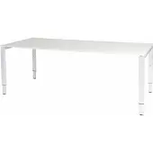 Schaffenburg Verstelbaar Bureau - Domino 200x90 wit - wit frame