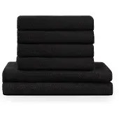 Blumtal Terry Handdoeken Set - 2 x Baddoek & 4 x Handdoek: Zwart