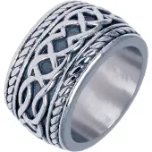 Mendes Brede edelstaal heren ring Celtic Knot-20mm
