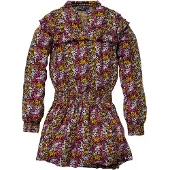 Quapi Meisjes jurk - Kae - AOP Bordeaux bloemen