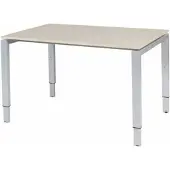 Schaffenburg Verstelbaar Bureau - Domino 120x80 Eiken - alu frame