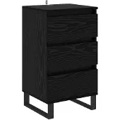 vidaXL Dressoir Zwart eiken Bewerkt hout