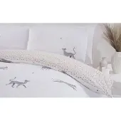 Purest Home dekbedovertrek Leopard grijs - polykatoen - Lits-jumeaux (230x220 + 2st 50x75 cm)