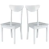LeafDesign Eetkamerstoel 2x "Hugo 3 D", wit