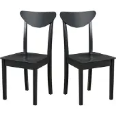 LeafDesign Eetkamerstoel 2x "Hugo 3 D", zwart
