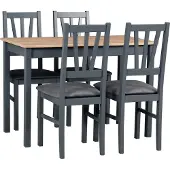LeafDesign Eetkamer set: 4 stoelen "Bos 5" + tafel "MAX 2"