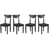 LeafDesign Eetkamerstoel 4x "Hugo 3 D", zwart